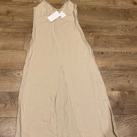 Zara Linen Strappy Midi Dress(M) - Picture 2 of 8